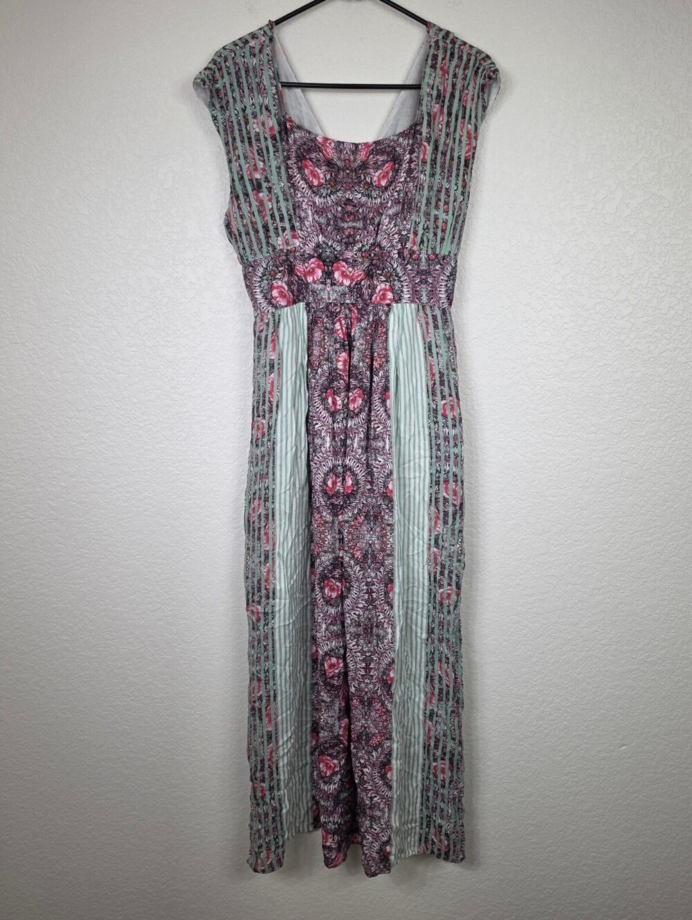 NWT $168 Free People Panel Print Boho Midi Dress
